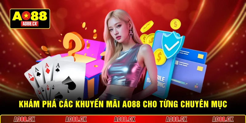Khám phá các khuyến mãi AO88 cho từng chuyên mục